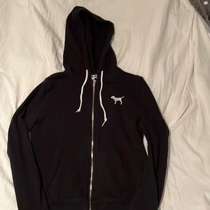 pink zip up with hood